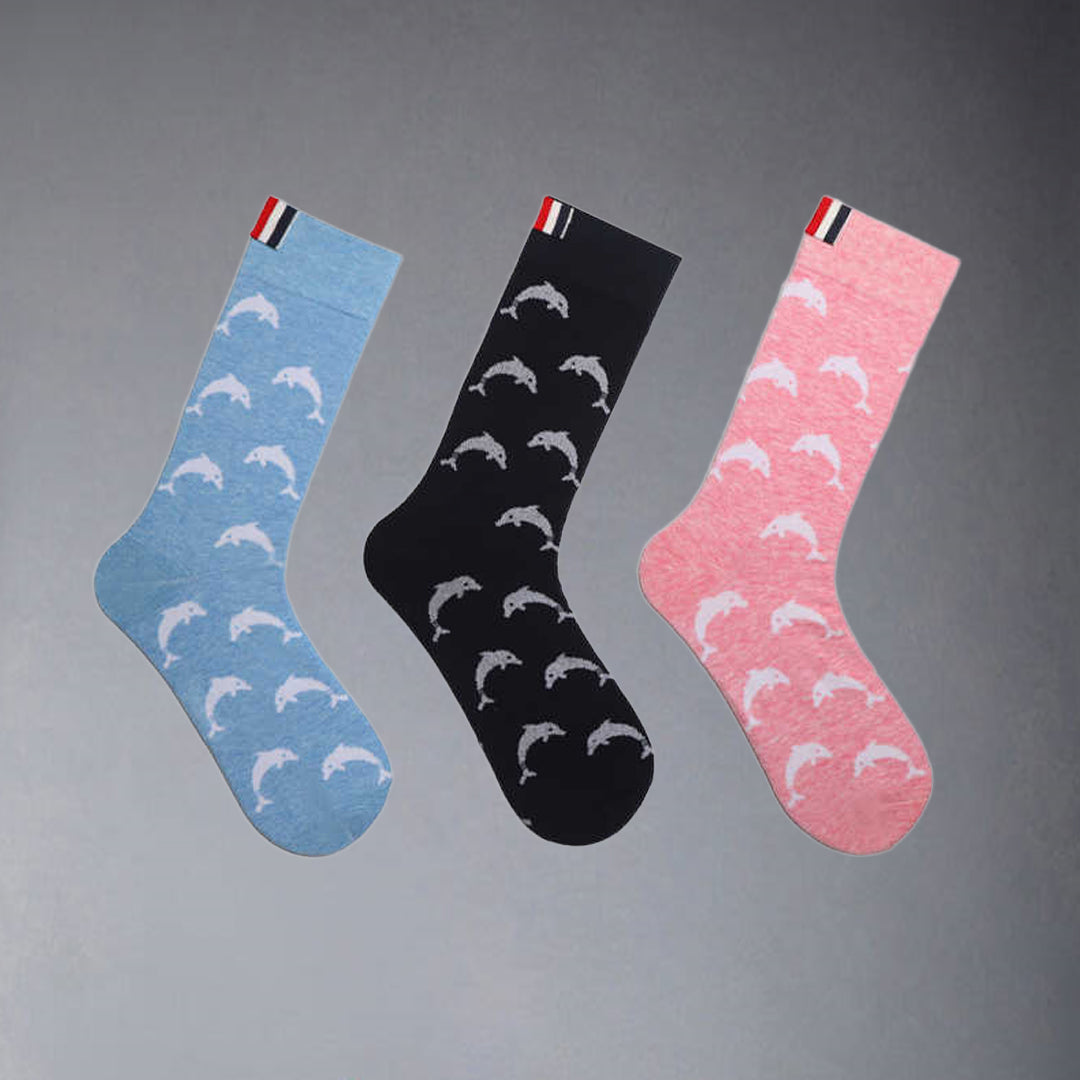 2025Dolphin cotton socks