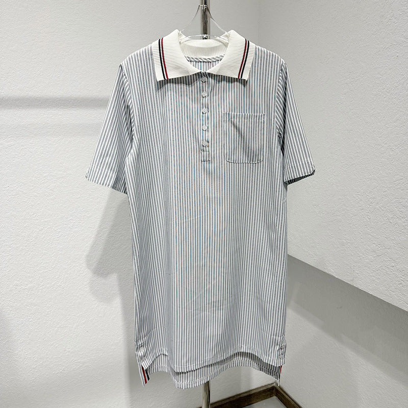 2025 Striped Shirt Dress