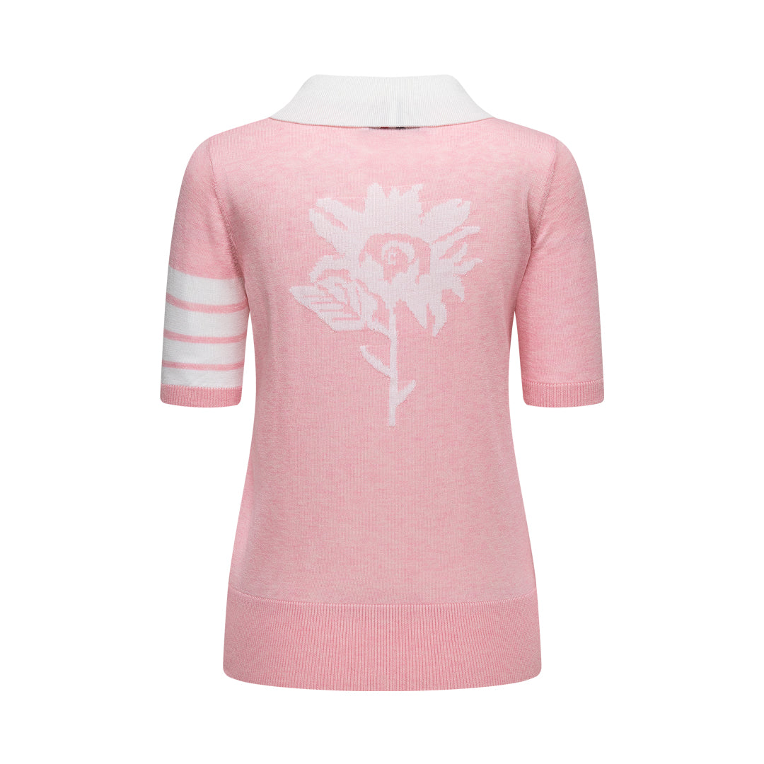 TNOM Women Flowers POLO shirt