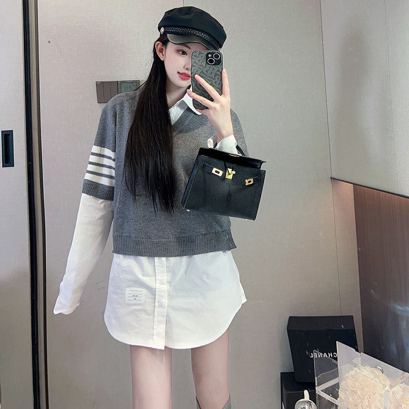 TNOM 2025 Fake two piece sweater