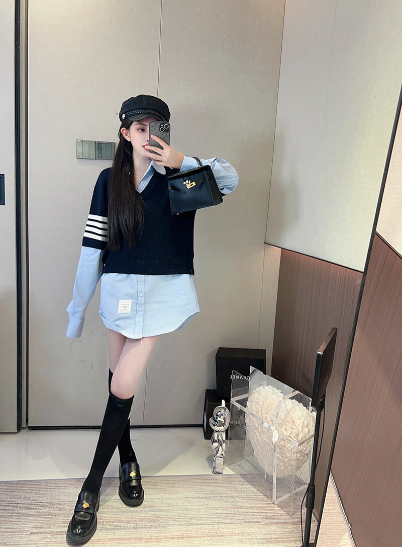TNOM 2025 Fake two piece sweater
