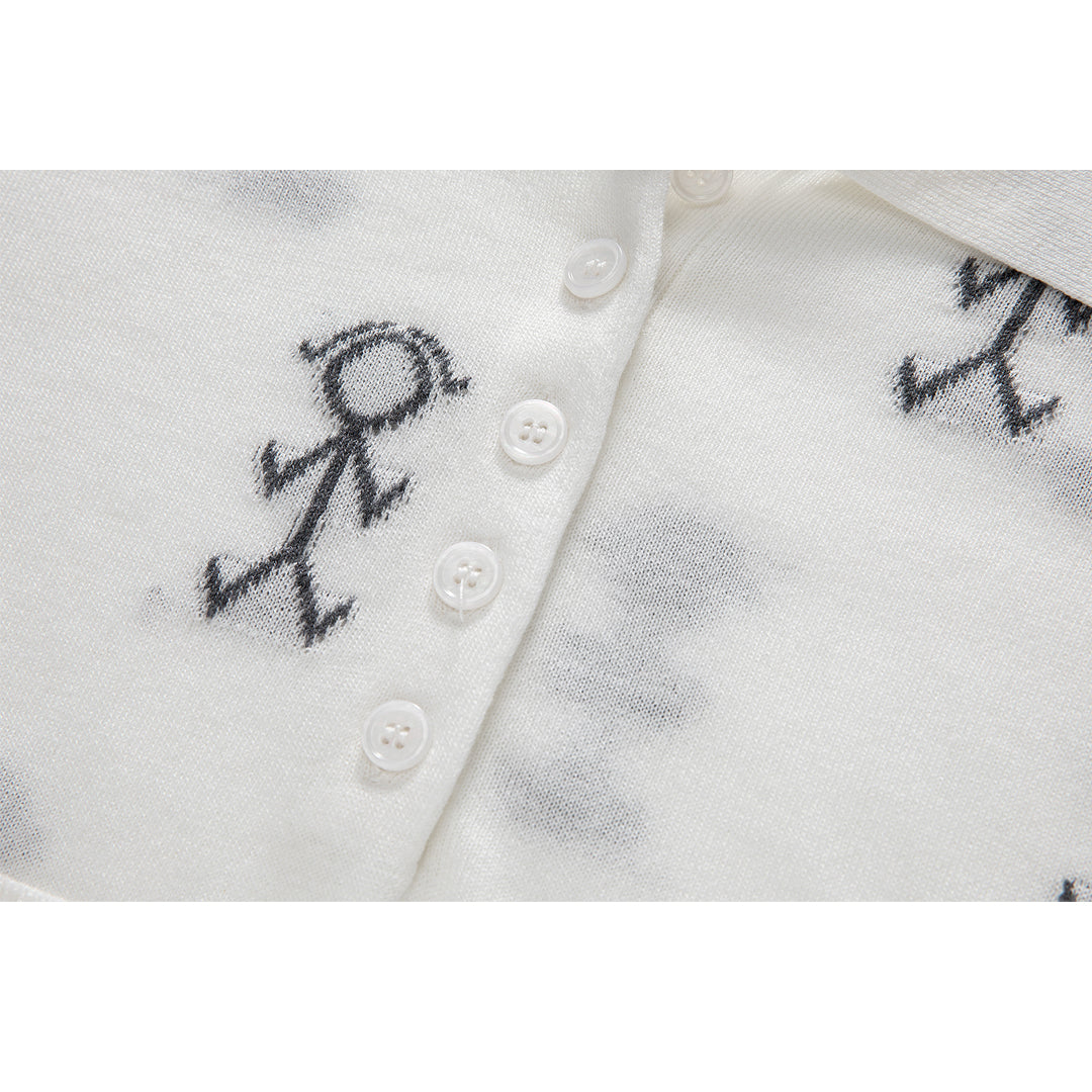 TNOM Women Stickman POLO shirt