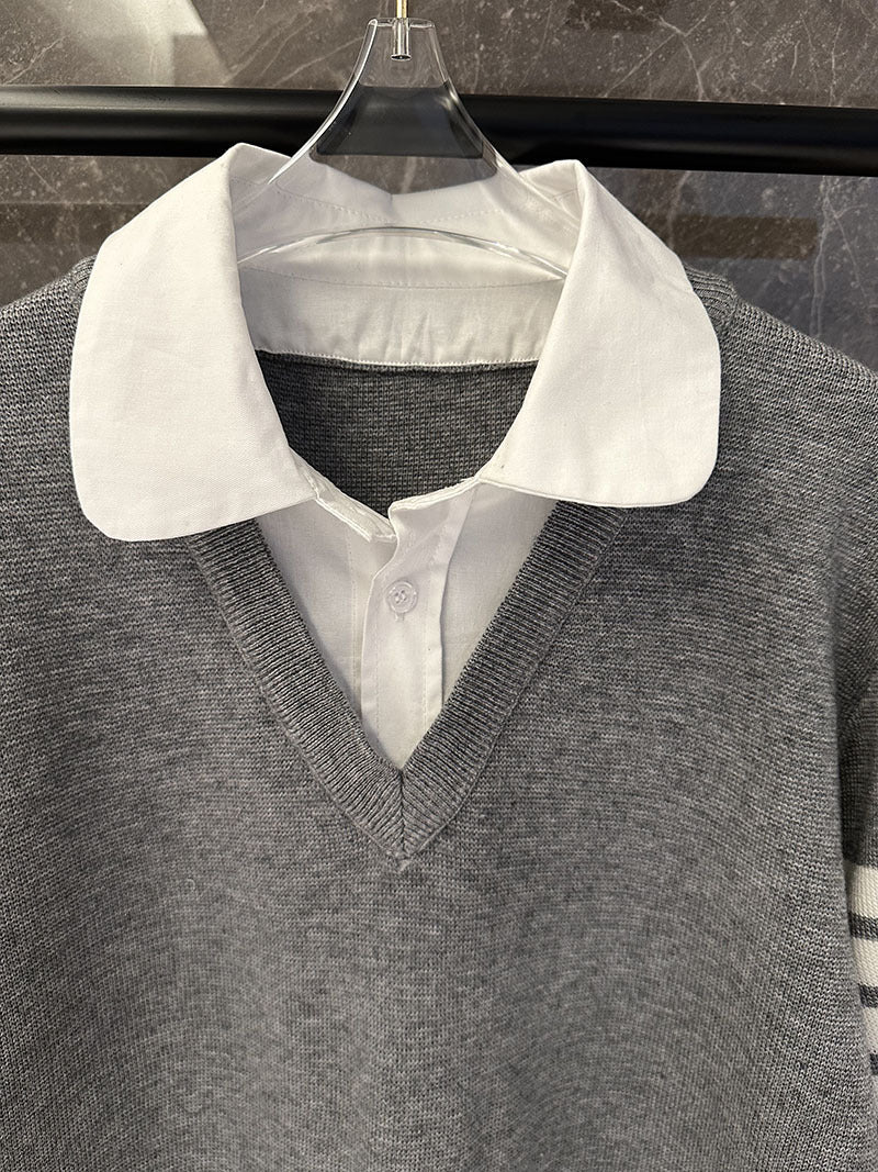 TNOM 2025 Fake two piece sweater