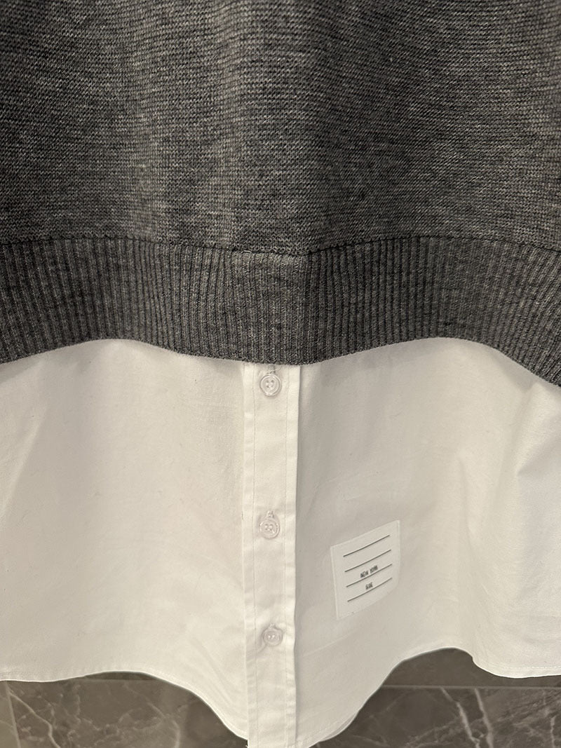 TNOM 2025 Fake two piece sweater