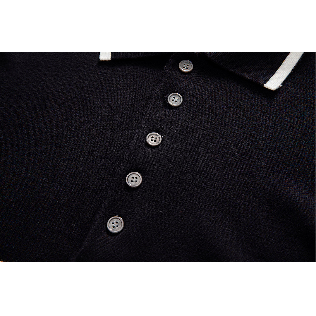 TNOM Contrast stripes POLO Shirt