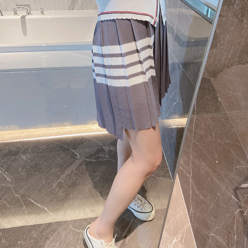 TNOM 2025 Knitted pleated skirt