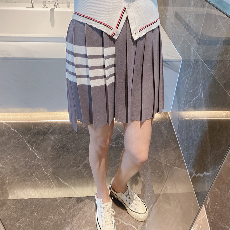TNOM 2025 Knitted pleated skirt
