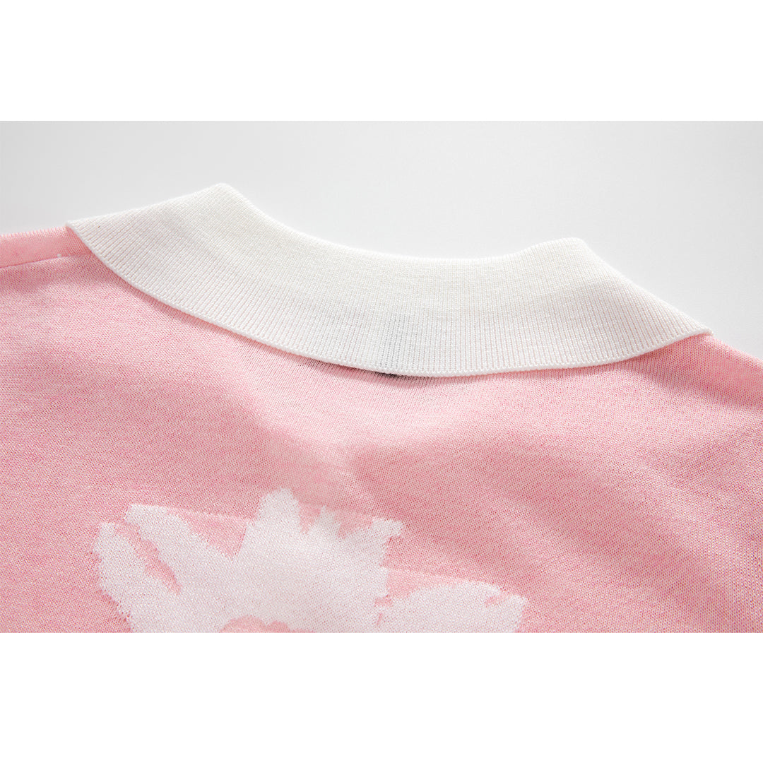 TNOM Women Flowers POLO shirt