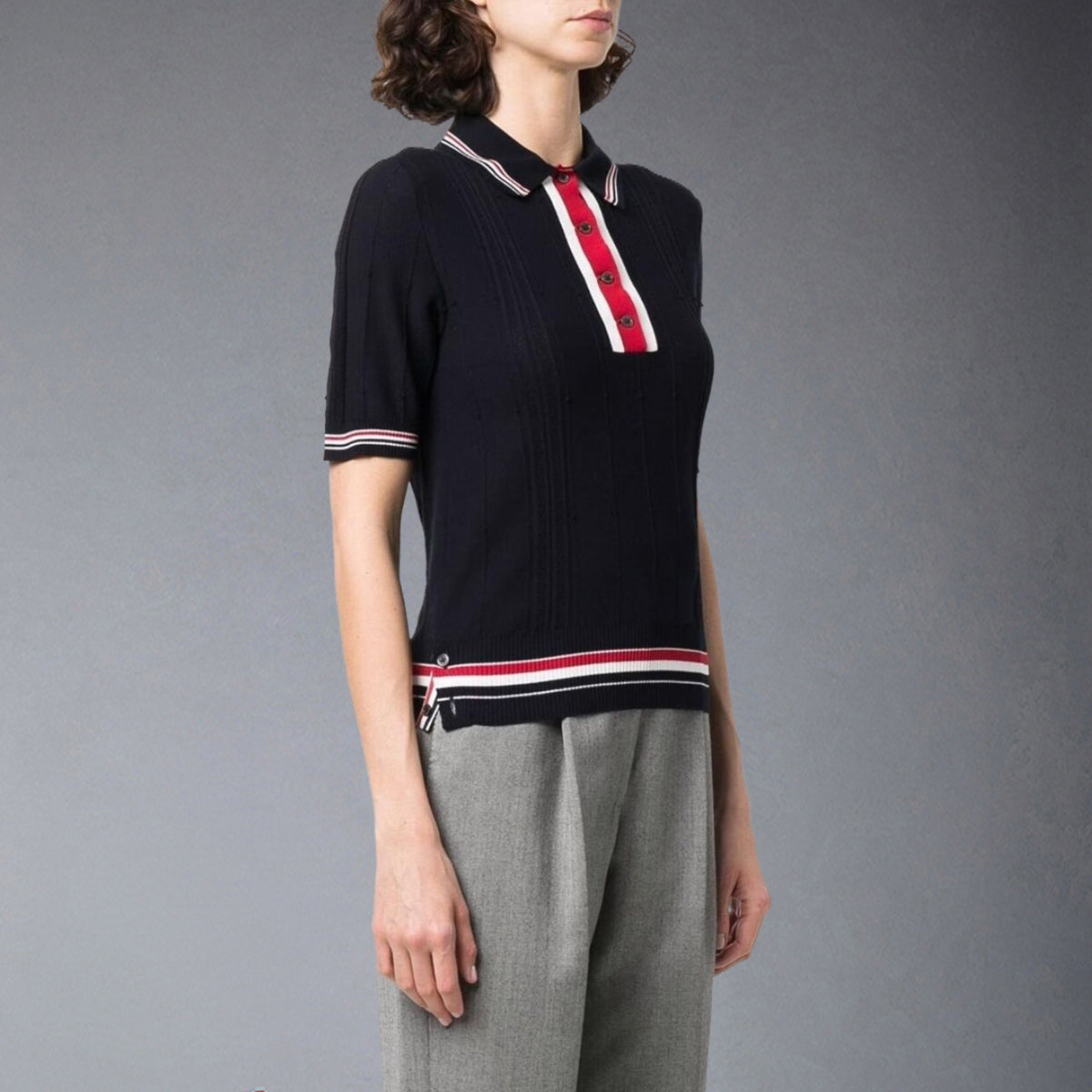 TNOM Women Ribbon POLO shirt