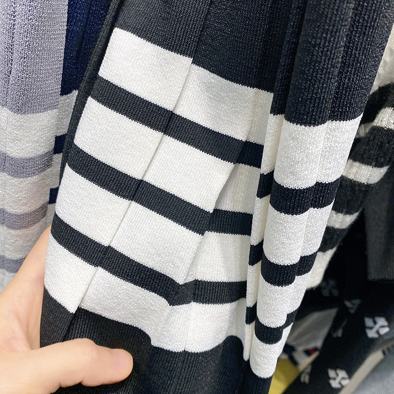 TNOM 2025 Knitted pleated skirt