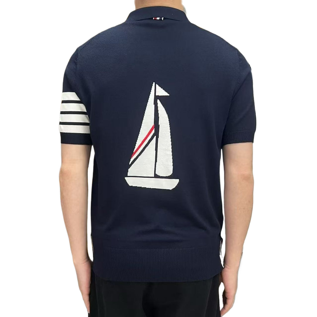 2025 Sailboat Knitted POLO Shirt