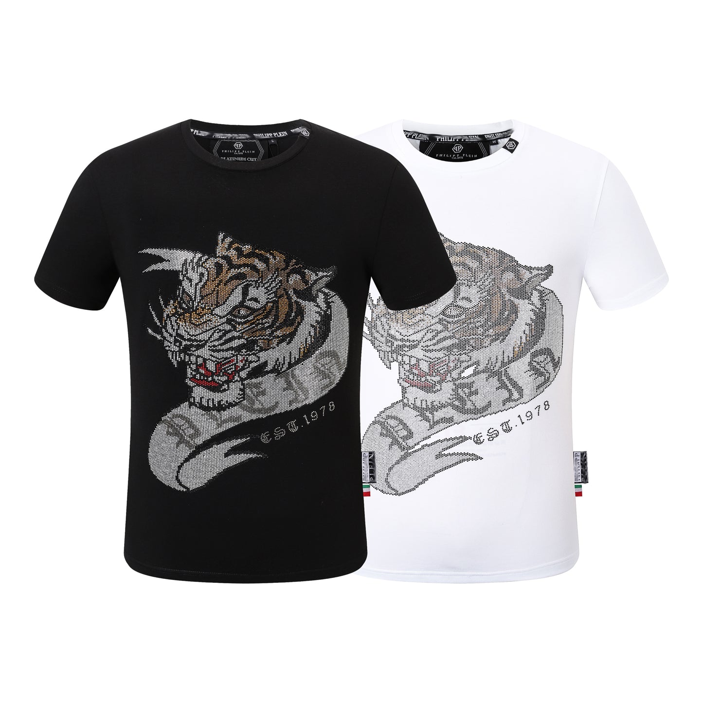 Philip T-shirt crystal tiger head