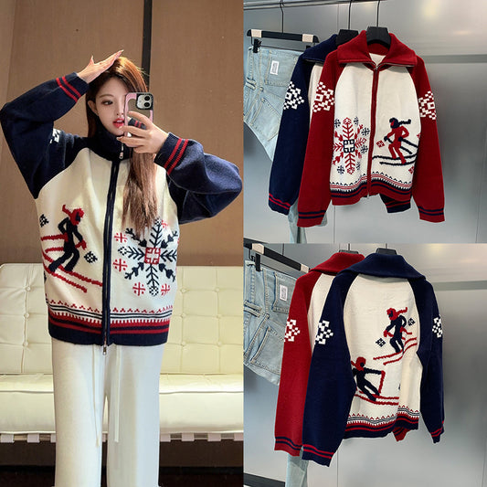 Wool knitted cardigan