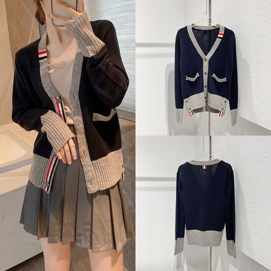 Wool knitted cardigan