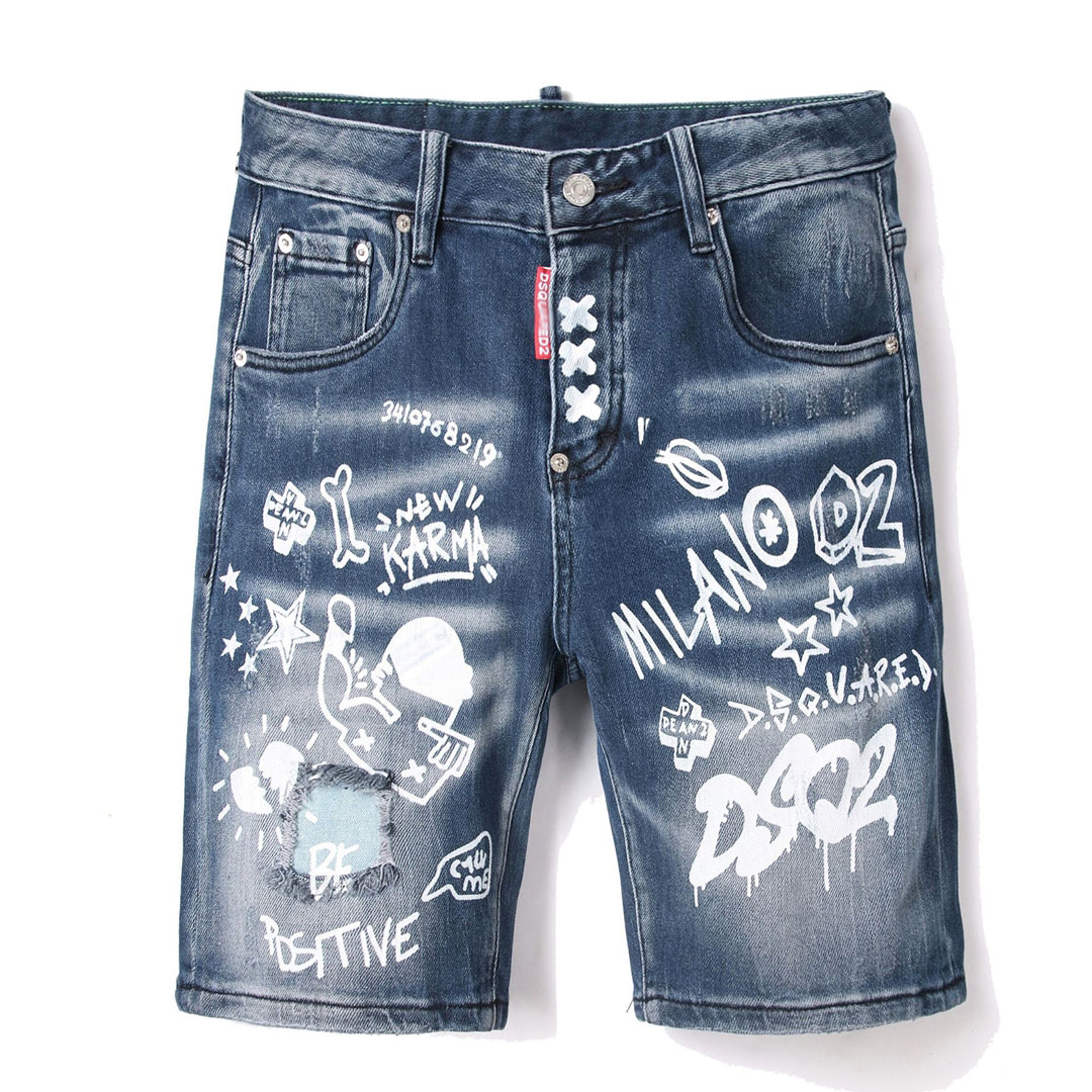 DSQ2 Short Jeans Ripped