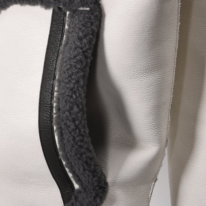 Patchwork leather jacket