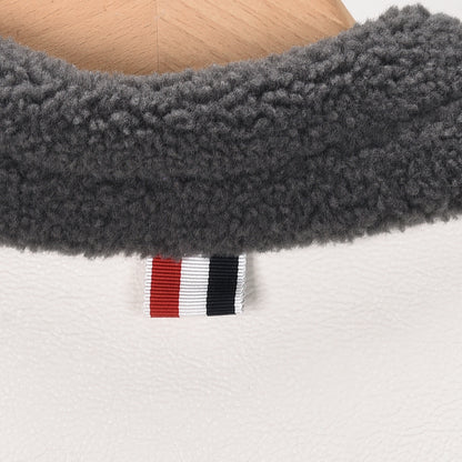 Patchwork leather jacket