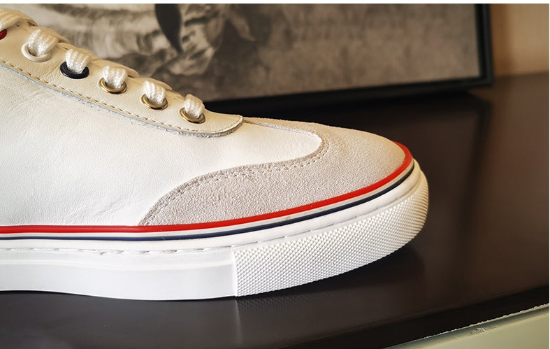 2025 Top-grade white leather shoes