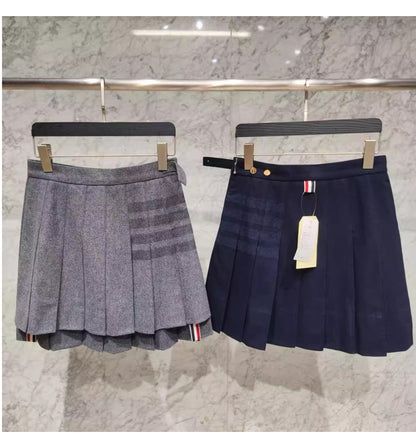 2025 wool pleated skirt
