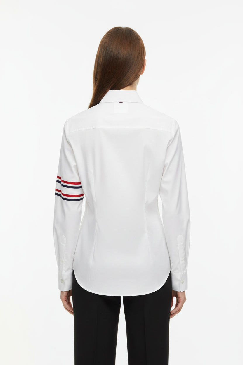 Puppy-Embroidered Tie Shirt