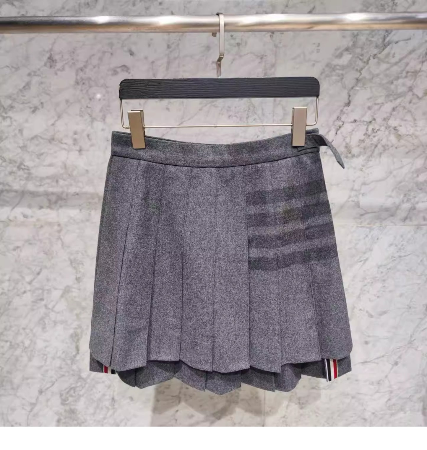 2025 wool pleated skirt