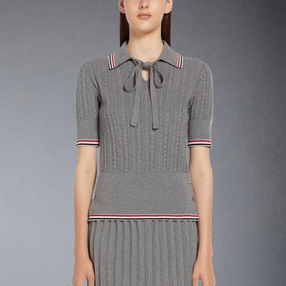TNOM Women stripe POLO shirt