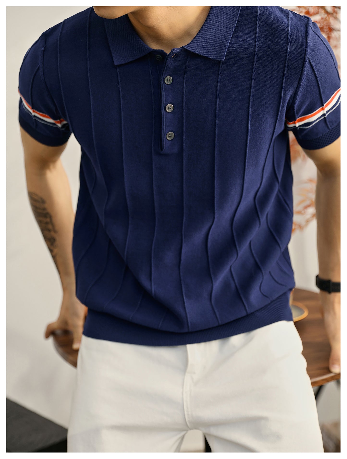2025  New pure cotton polo shirt