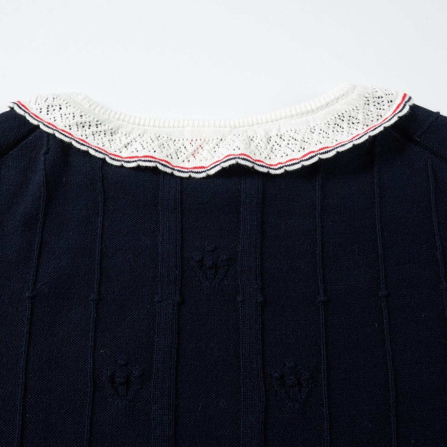 New Lace-Collar Knitted T-Shirt