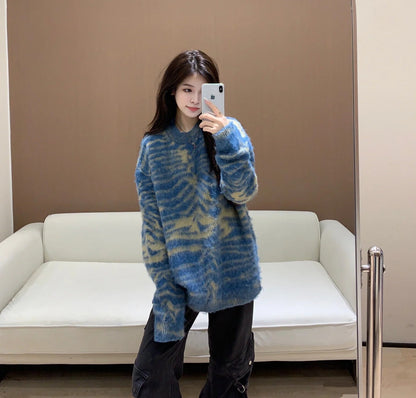 Angora wool knitted sweater