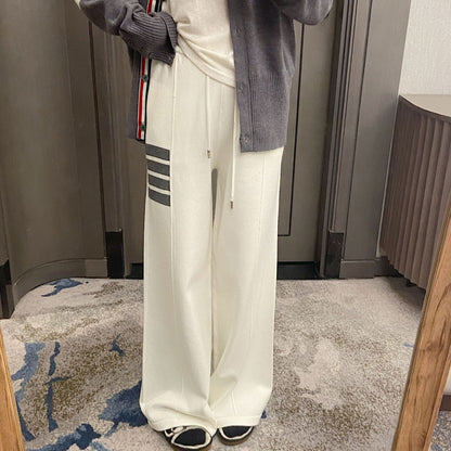 Knitted wide-leg pants