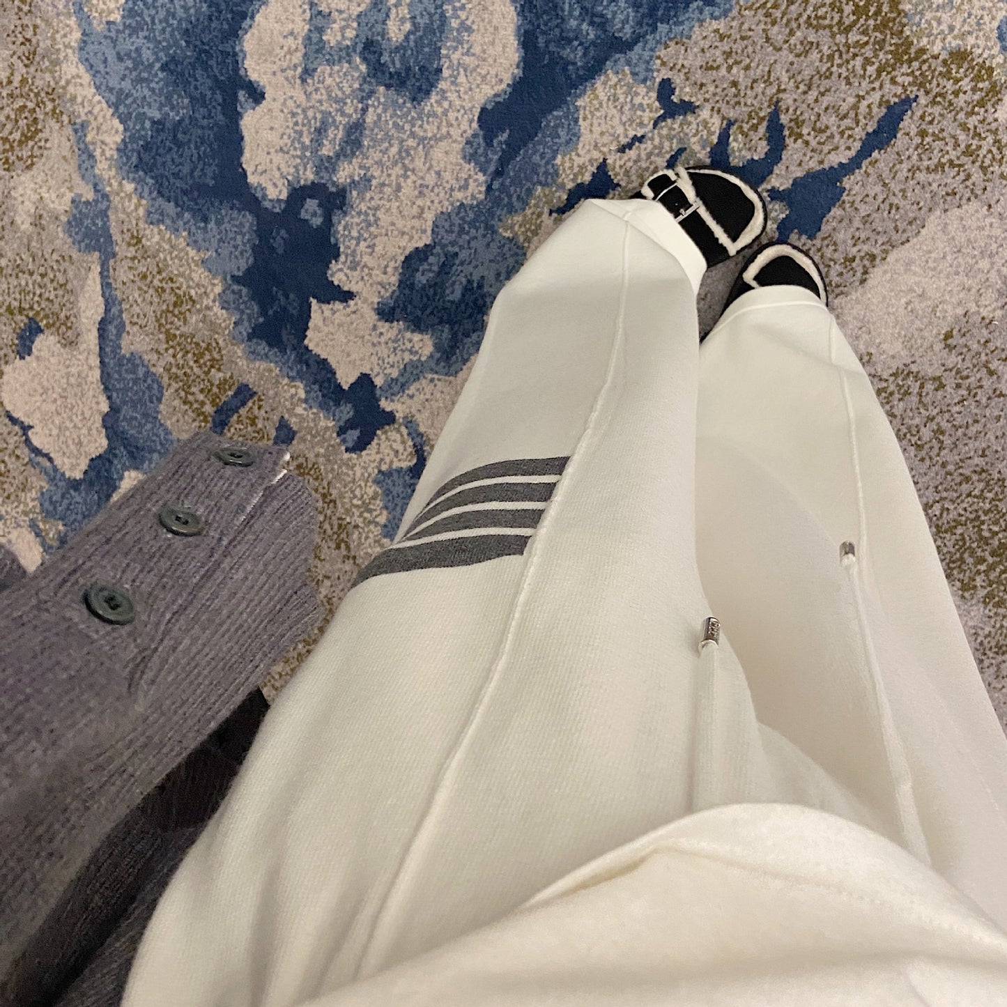 Knitted wide-leg pants