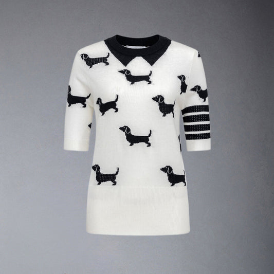 TNOM women puppy T-shirt