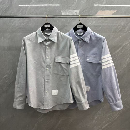 Men's Casual Oxford Shirt - 100% Cotton Button-Front Shirt
