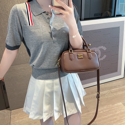 Knitted short sleeves