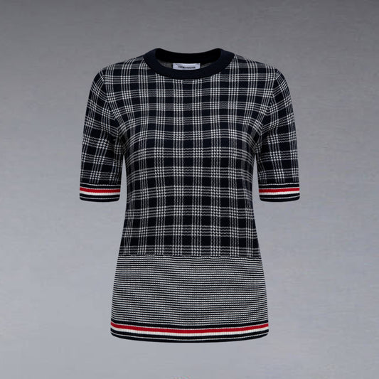 TNOM  women Plaid T-shirt