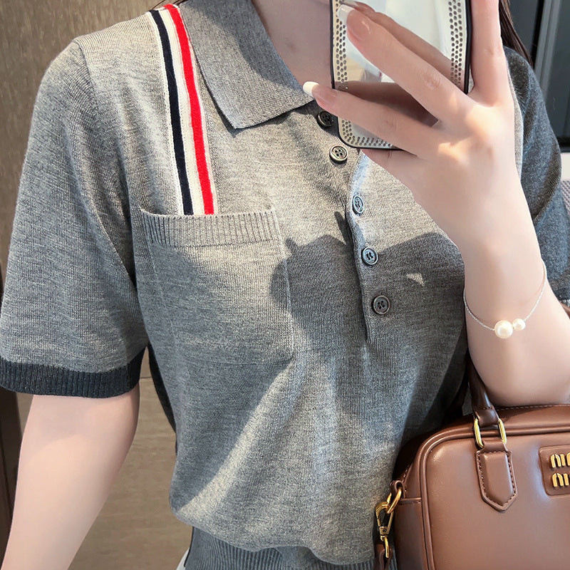 Knitted short sleeves