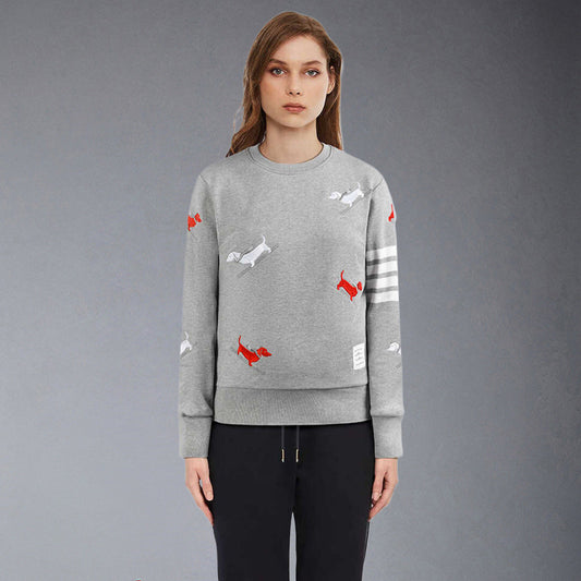 TNOM Puppy Embroidery Sweatshirt