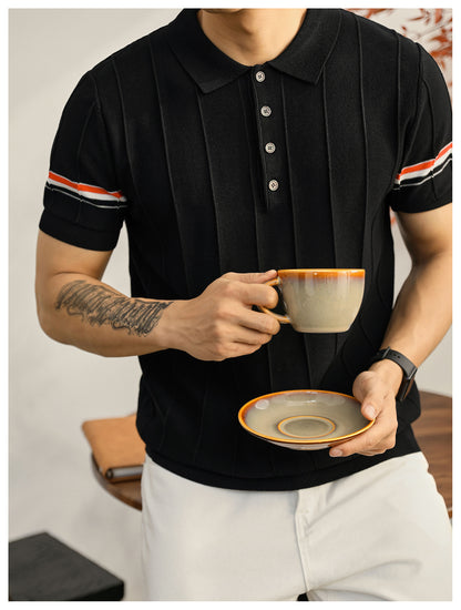 2025  New pure cotton polo shirt