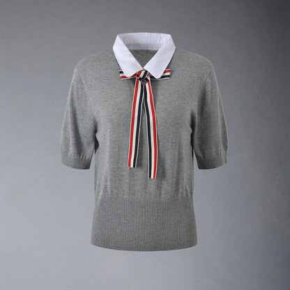 TNOM Women Ribbon POLO shirt