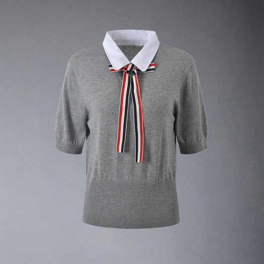 TNOM Women Ribbon POLO shirt