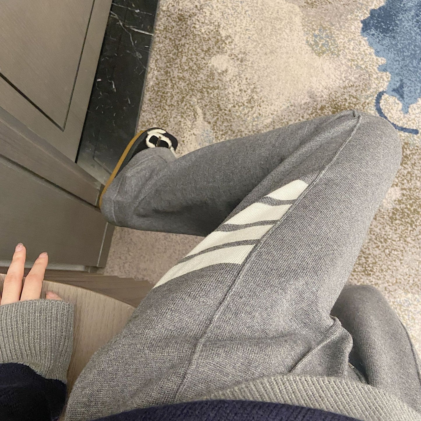 Knitted wide-leg pants