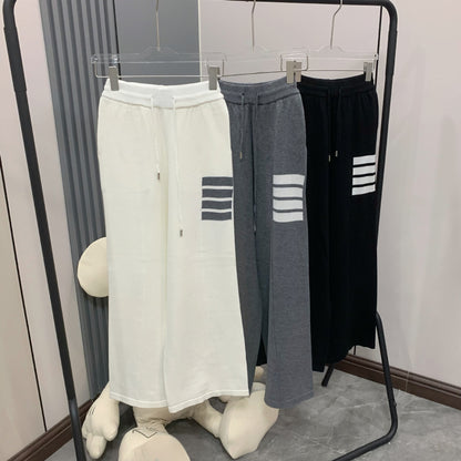 Knitted wide-leg pants