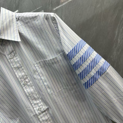 Men's Casual Business Shirt — 100% Cotton Button-Down Shirt