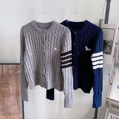 2025  Crew neck cardigan