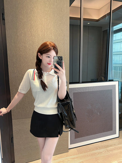 Knitted short sleeves