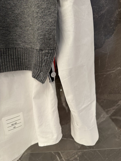 TNOM  2025 Fake two piece sweater