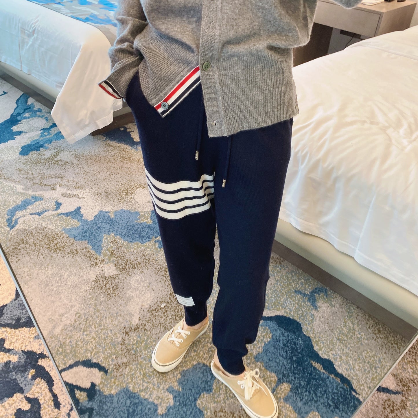 Knitted sports sweatpants