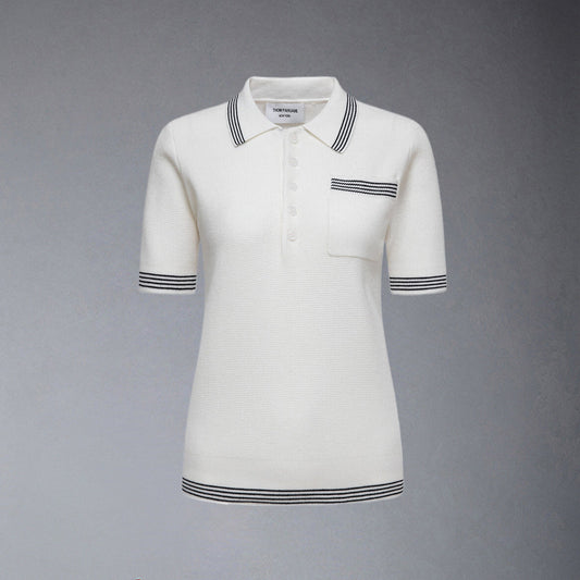 TNOM Women stripe POLO shirt