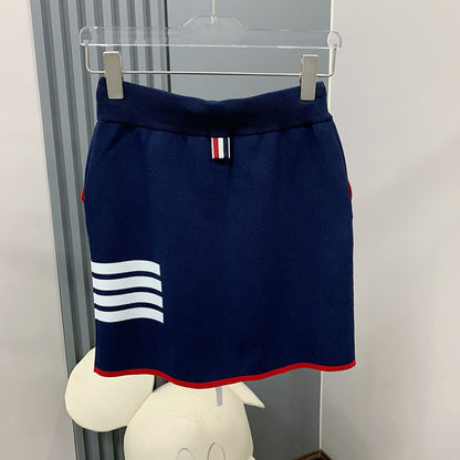 2025 Knitted skirt suit