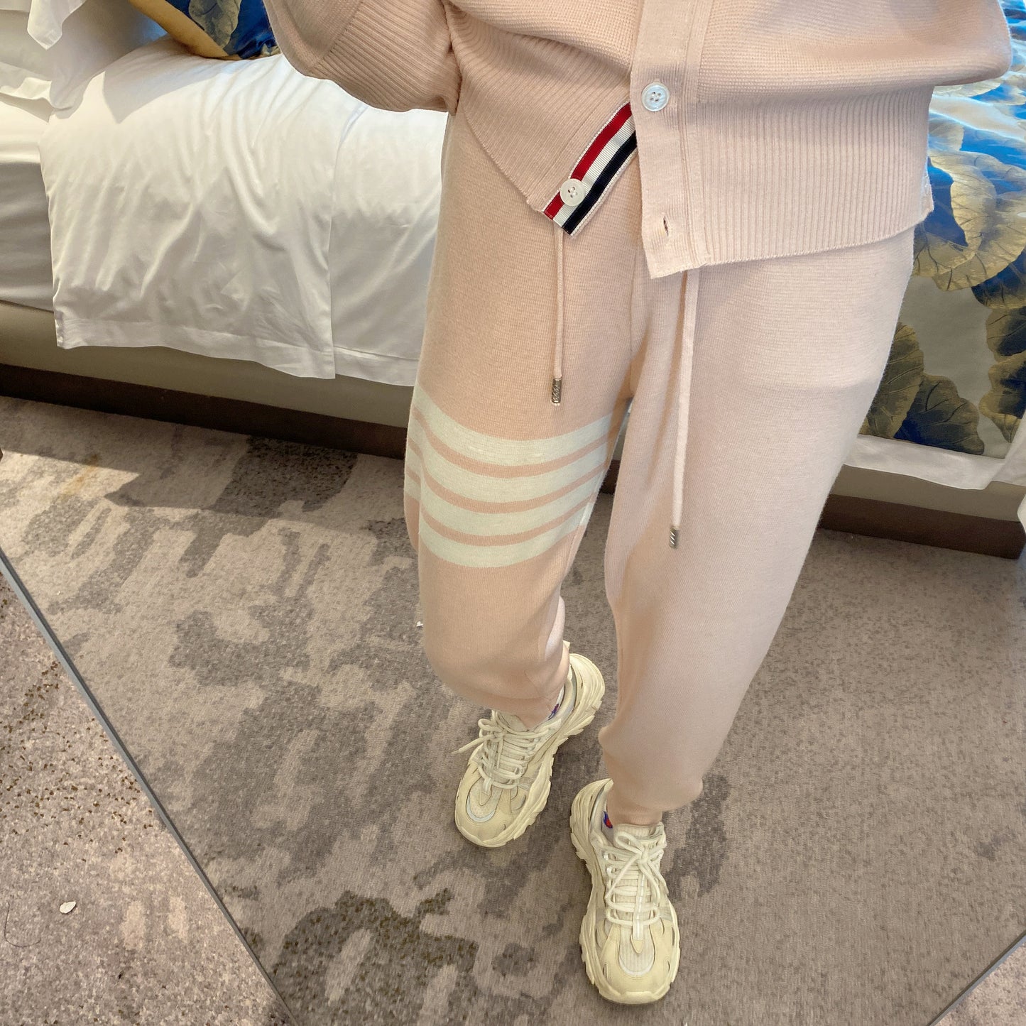 Knitted sports sweatpants